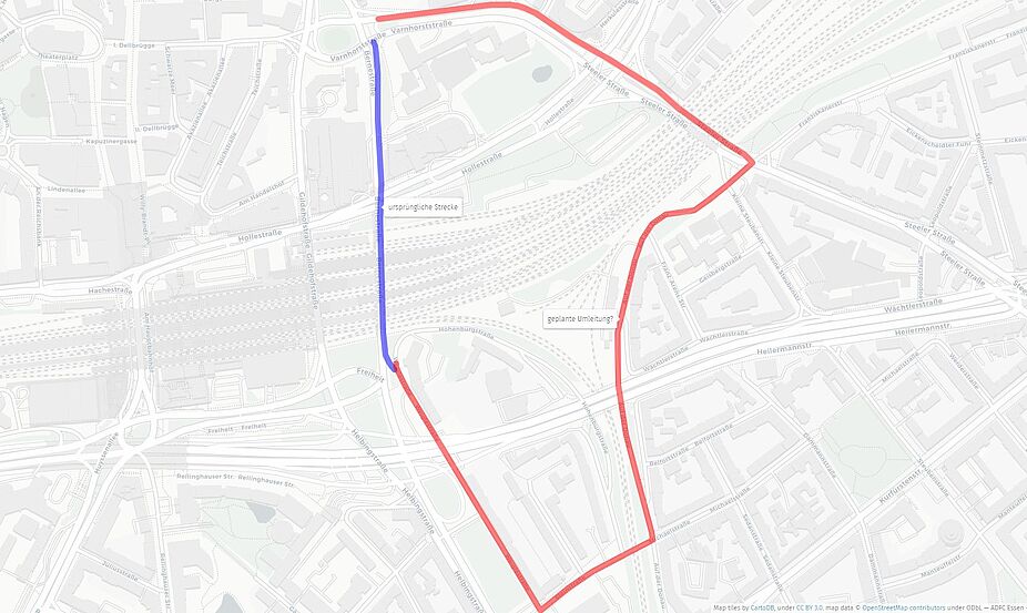 geplante Umleitungsführung