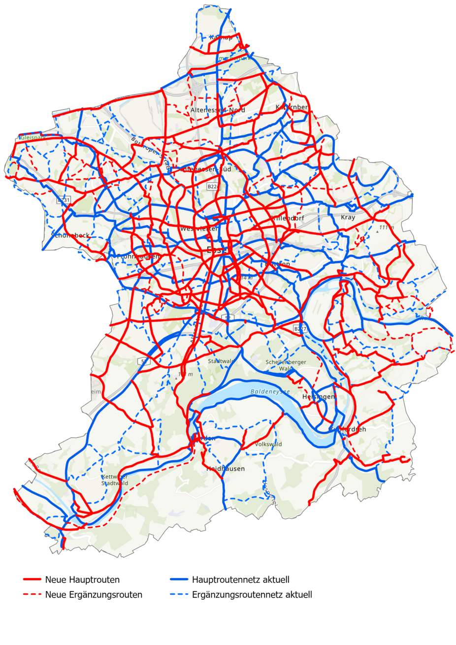 Neues und aktuelles Haupt- und Ergänzungsroutennetz
