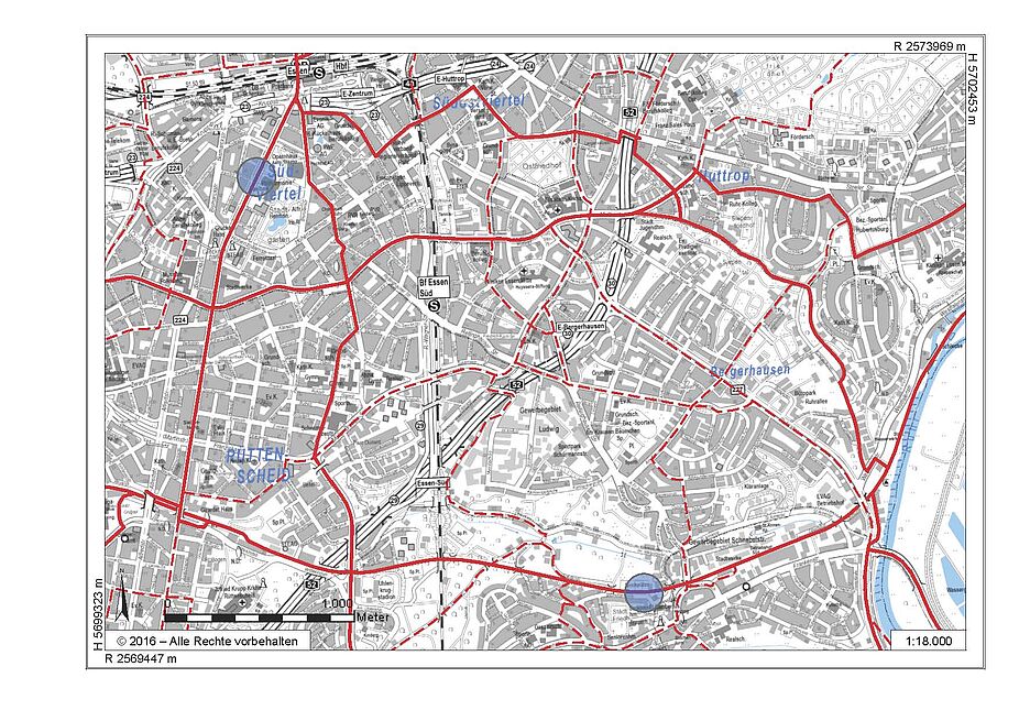 Lage der Dauerzählstellen