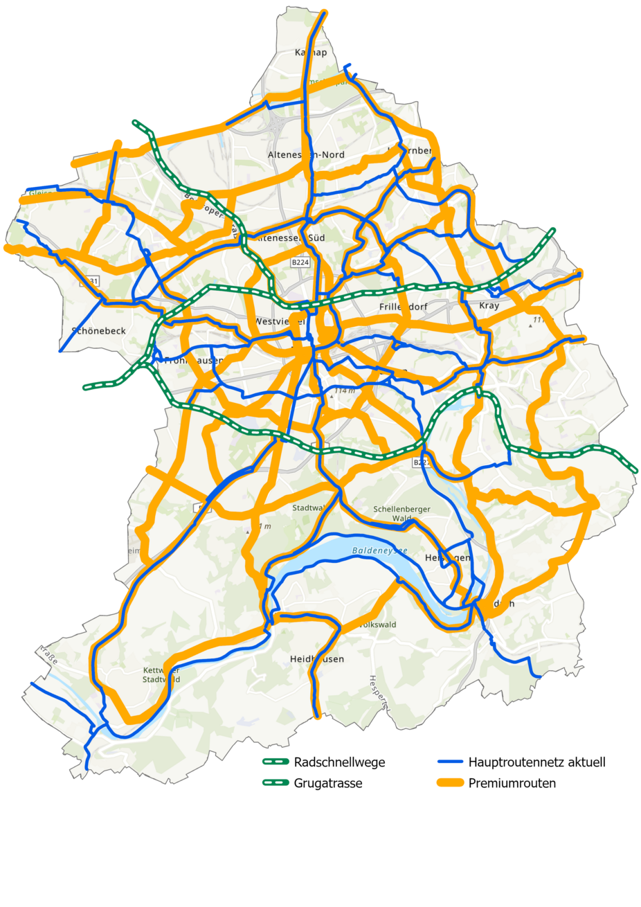 Premiumrouten vs. Aktuelle Hauptrouten
