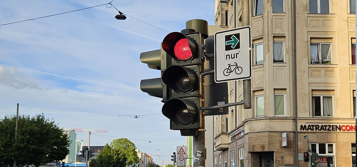 Grünpfeil für Radfahrer