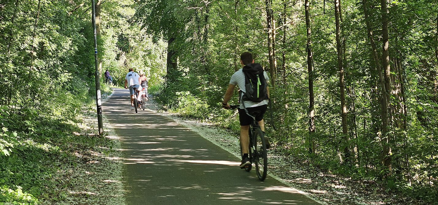 Radfahrende auf dem Regnitztal Radweg